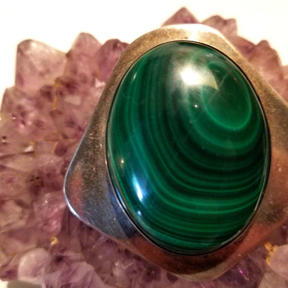 Malachite Sterling silver 925 pendant